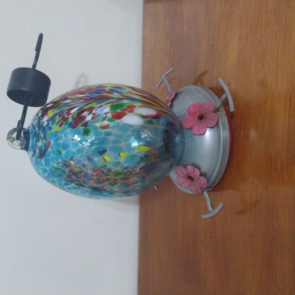 Other - Hummingbird Feeder Handblown Glass Gently Used  Feeding Ports